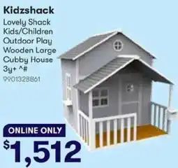 BIG W Kidzshack Lovely Shack Kids/Children Outdoor Play Wooden Large Cubby House 3y+ offer