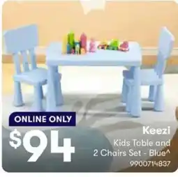 BIG W Keezi Kids Table and 2 Chairs Set - Blue offer