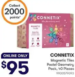 BIG W CONNETIX Magnetic Tiles Pastel Geometry offer