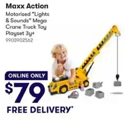 BIG W Maxx Action Motorised "Lights & Sounds" Mega Crane Truck Toy Playset 3y+ offer