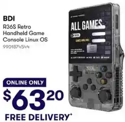 BIG W BDI R36S Retro Handheld Game Console Linux OS offer