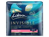 Libra Pads Invisible Body Fit with Wings Super 10