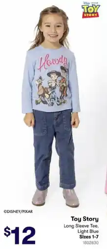 BIG W Toy Story Long Sleeve Tee, Light Blue offer