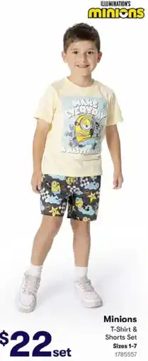 BIG W Minions T-Shirt & Shorts Set offer