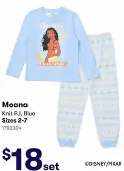 BIG W Moana Knit PJ offer