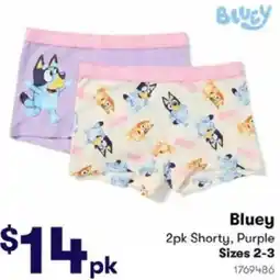 BIG W Bluey Shorty, Purple offer