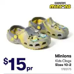 BIG W Minions Kids Clogs offer
