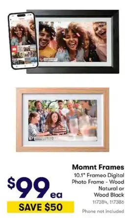 BIG W Momnt Frames 10.1" Frameo Digital Photo Frame offer