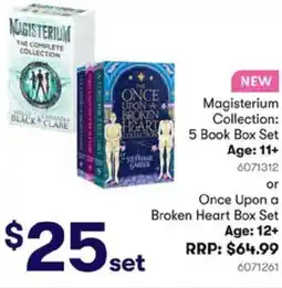 BIG W Magisterium Collection: 5 Book Box Set Age: 11+ or Once Upon a Broken Heart Box Set Age: 12+ offer