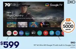 BIG W 70" 4K Ultra HD Google TV with built-in Google Cast offer
