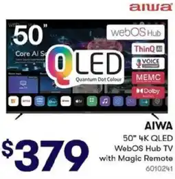 BIG W AIWA 50" 4K QLED WebOS Hub TV with Magic Remote offer