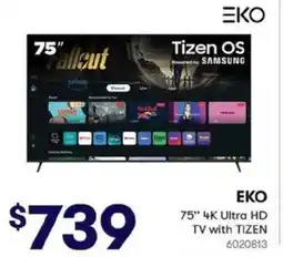 BIG W EKO 75" 4K Ultra HD TV with TIZEN offer
