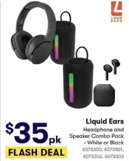 BIG W Liquid Ears Headphone and Speaker Combo Pack offer
