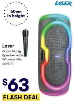 BIG W Laser Party Speaker with Wireless Mic offer