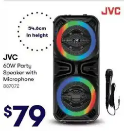 BIG W JVC 60W Party Speaker with Microphone offer