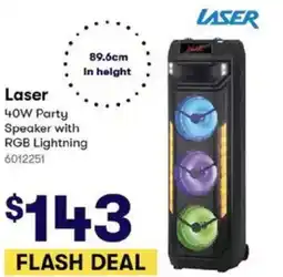BIG W Laser 40W Party Speaker with RGB Lightning offer