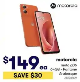 BIG W motorola moto g06 ea 64GB offer