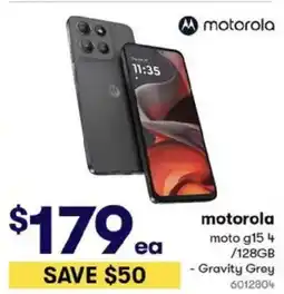 BIG W motorola moto g15 4 /128GB offer