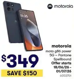 BIG W motorola moto g86 power 5G offer