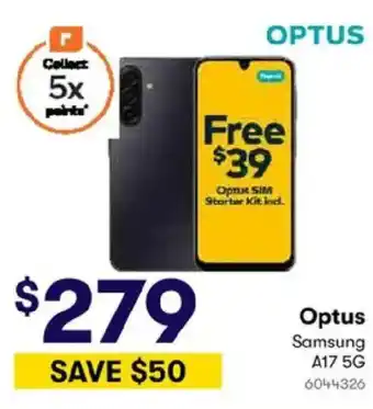 BIG W Optus Samsung A17 5G offer