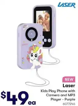 BIG W Laser Kids Play Phone with Camera and MP3 Player offer