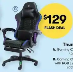BIG W Thunda Gaming Chair with RGB Lights offer