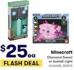 BIG W Minecraft Diamond Sword or Axolotl Light offer