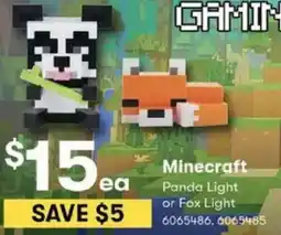 BIG W Minecraft Panda Light or Fox Light offer