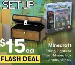 BIG W Minecraft String Lights or Chest Money Box offer