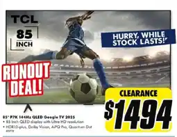 The Good Guys 85* P7K 144Hz QLED Google TV 2025 offer