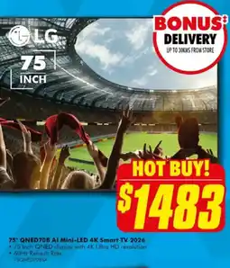 The Good Guys 75" QNED70B AI Mini-LED 4K Smart TV 2026 offer