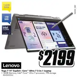 The Good Guys Yoga 7 14" Copilot+ Core Ultra 7 2-in-1 Laptop offer