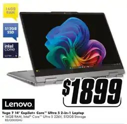 The Good Guys Yoga 7 14" Copilot+ Core Ultra 5 2-in-1 Laptop offer