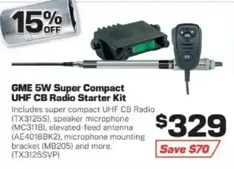 Repco GME 5W Super Compact UHF CB Radio Starter Kit offer