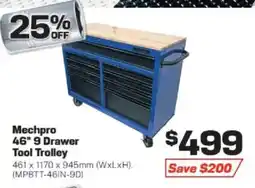 Repco Mechpro 46" 9 Drawer Tool Trolley offer