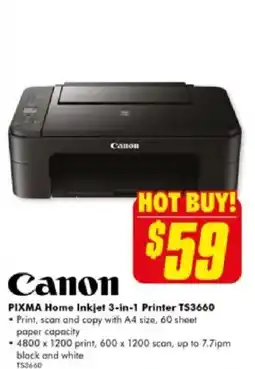The Good Guys PIXMA Home Inkjet 3-in-1 Printer offer