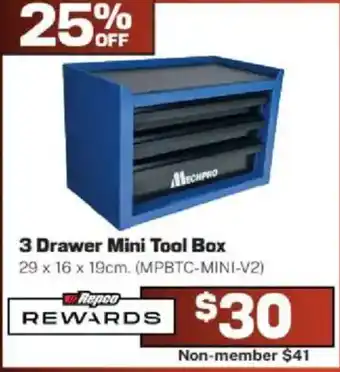 Repco 3 Drawer Mini Tool Box offer