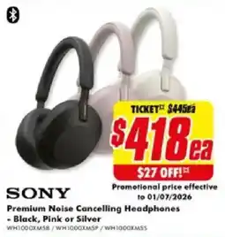 The Good Guys Premium Noise Cancelling Headphones offer