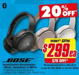 The Good Guys QuietComfort Headphones Black, Sandstone or White offer