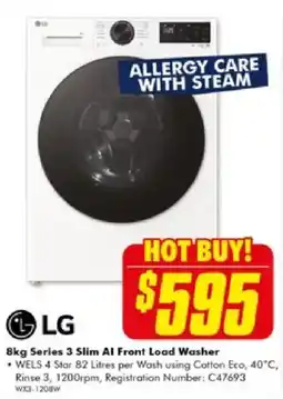 The Good Guys Series 3 Slim Al Front Load Washer offer
