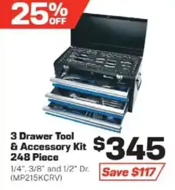 Repco 3 Drawer Tool & Accessory Kit 248 Piece offer