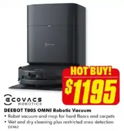 The Good Guys DEEBOT T80S OMNI Robotic Vacuum offer