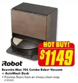 The Good Guys Roomba Max 705 Combo Robot Vacuum + AutoWash Dock offer