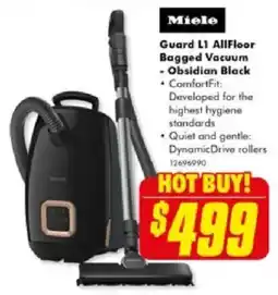 The Good Guys Guard L1 AllFloor Bagged Vacuum - Obsidian Black offer