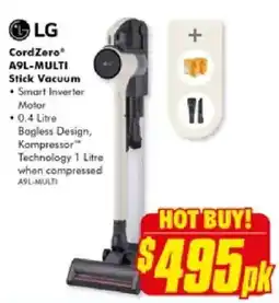 The Good Guys CordZero A9L-MULTI Stick Vacuum offer