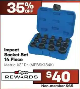 Repco Impact Socket Set 14 Piece offer