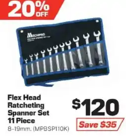 Repco Flex Head Ratcheting Spanner Set 11 Piece offer