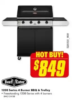 The Good Guys 1200 Series 4 Burner BBQ & Trolley offer