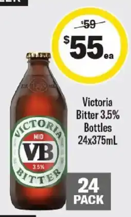 Liquorland Victoria Bitter 3.5% Bottles offer