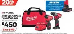 Repco M12 M12 FUEL 2 Piece Power Pack 2A2 offer